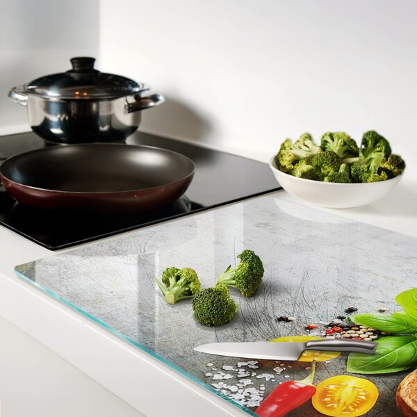 Skleněné krájecí prkénko Kuchyňské ingredience a bylinky ddk-nr-wm-00007155