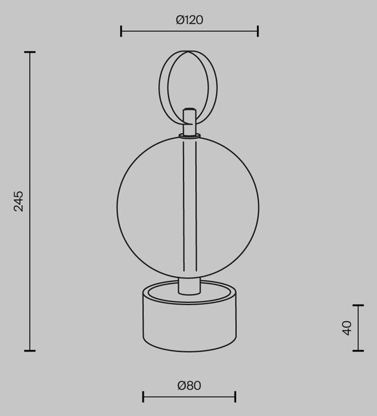 Stolní nabíjecí lampa Double Moon 3000K 3W MOD478RL-L3B3K - MAYTONI