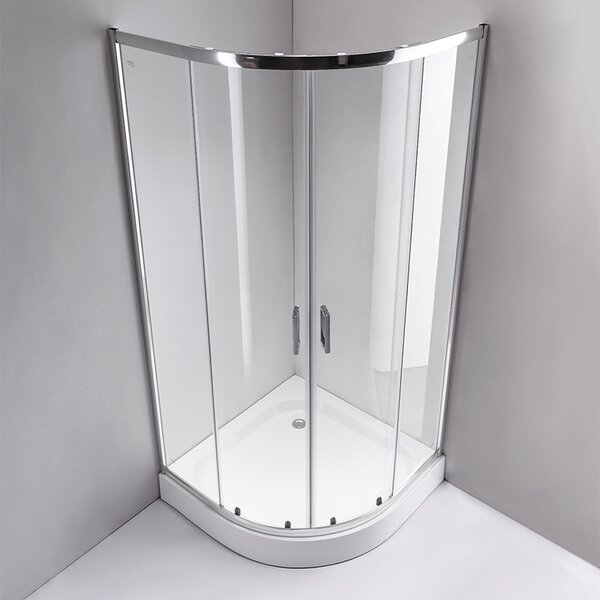 BPS-koupelny Čtvrtkruhový sprchový kout KZ94D 70x70 chrom/transparent - bez vaničky