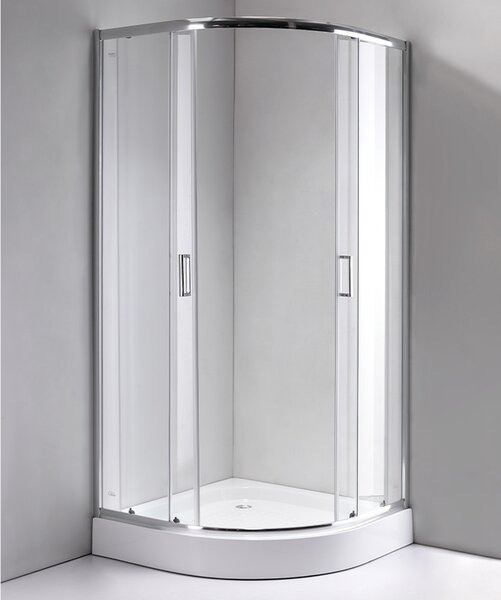 BPS-koupelny Čtvrtkruhový sprchový kout KZ94D 70x70 chrom/transparent - bez vaničky