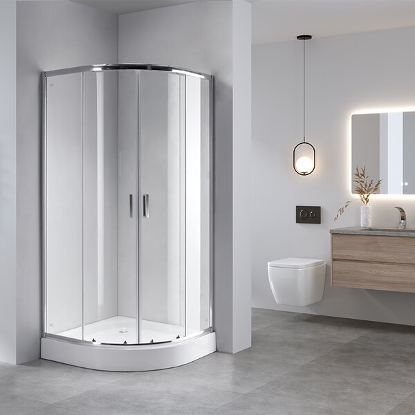 BPS-koupelny Čtvrtkruhový sprchový kout KZ94D 70x70 chrom/transparent - bez vaničky