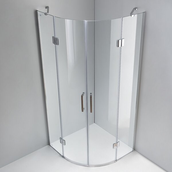 BPS-koupelny Čtvrtkruhový sprchový kout KZ92A 80x80 chrom/transparent - bez vaničky