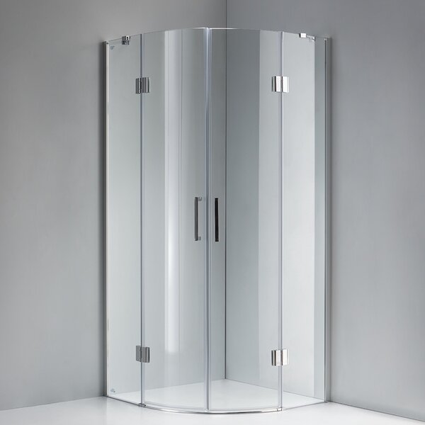 BPS-koupelny Čtvrtkruhový sprchový kout KZ92A 80x80 chrom/transparent - bez vaničky