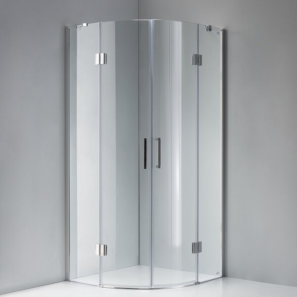 BPS-koupelny Čtvrtkruhový sprchový kout KZ92A 80x80 chrom/transparent - bez vaničky