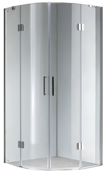 BPS-koupelny Čtvrtkruhový sprchový kout KZ92A 80x80 chrom/transparent - bez vaničky