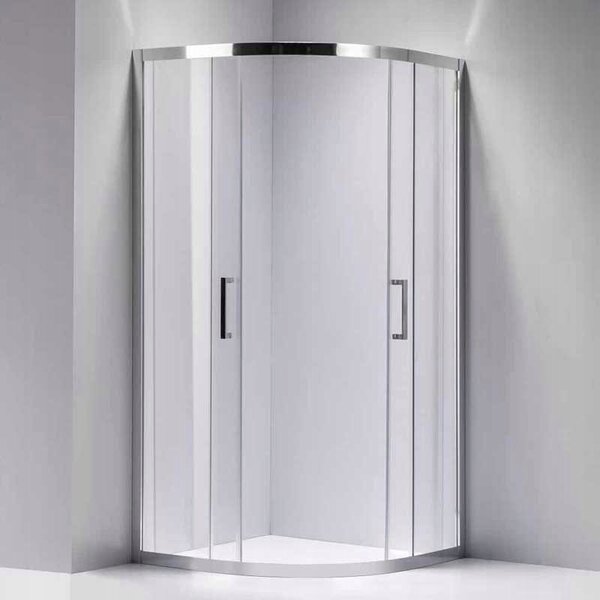 BPS-koupelny Čtvrtkruhový sprchový kout KZ101B 90x90 chrom/transparent - bez vaničky