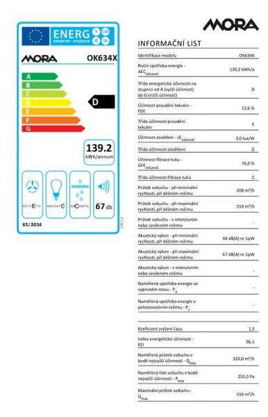 Digestoř Mora OK 634 X (D)