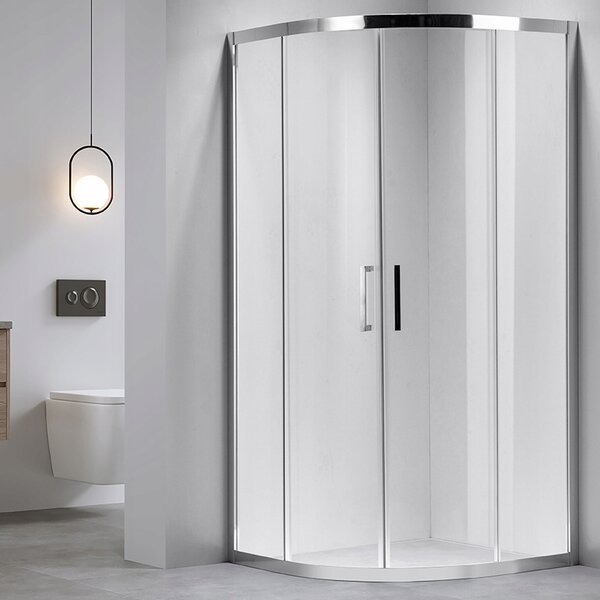 BPS-koupelny Čtvrtkruhový sprchový kout KZ101B 90x90 chrom/transparent - bez vaničky