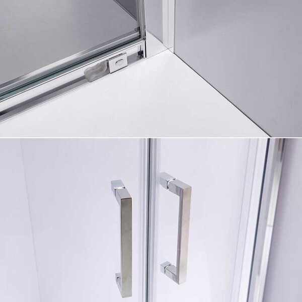 BPS-koupelny Čtvrtkruhový sprchový kout KZ101A 80x80 chrom/transparent - bez vaničky