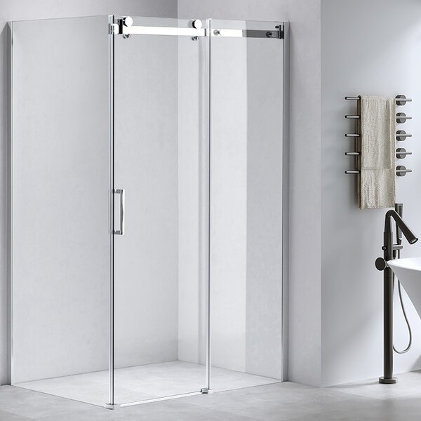 BPS-koupelny Obdélníkový sprchový kout KZ202B 110x90 chrom/transparent + vanička ST04B BL černá