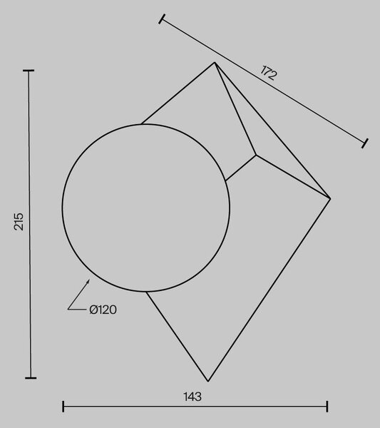 Nástěnné svítidlo Cubeo G9x1 28W MOD445WL-01PT - MAYTONI