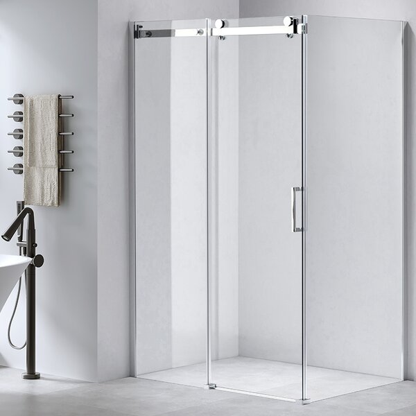 BPS-koupelny Obdélníkový sprchový kout KZ202B 110x90 chrom/transparent + vanička ST04B BL černá