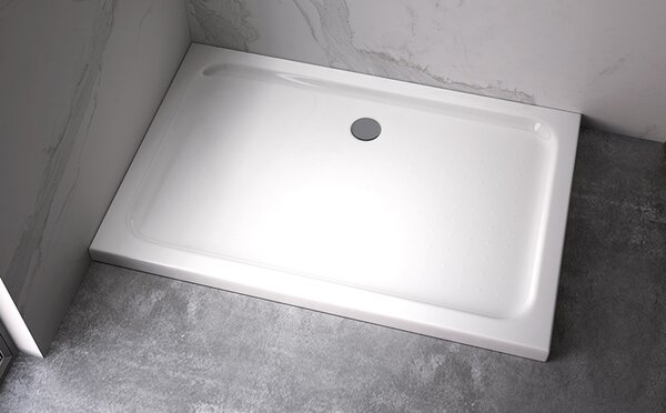 BPS-koupelny Obdélníková akrylátová sprchová vanička ST05C WH 90x70 bílá
