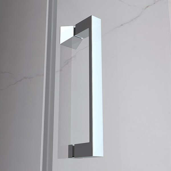 BPS-koupelny Obdélníkový sprchový kout KZ103A 100x80 chrom/transparent + vanička SXL03C BL černá