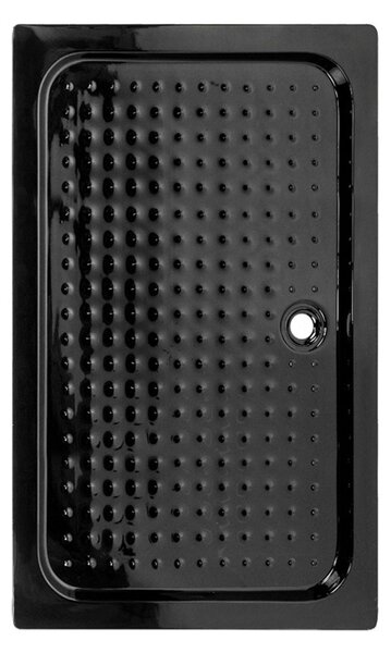 BPS-koupelny Obdélníkový sprchový kout KZ103A 100x80 chrom/transparent + vanička SXL03C BL černá