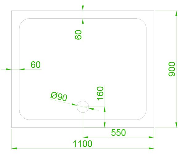 BPS-koupelny Obdélníkový sprchový kout KZ202B 110x90 chrom/transparent + vanička ST04B BL černá