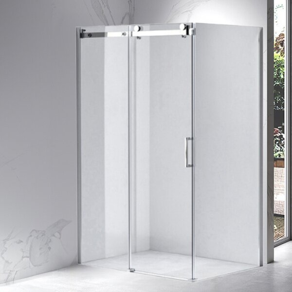 BPS-koupelny Obdélníkový sprchový kout KZ202B 110x90 chrom/transparent + vanička ST04B BL černá