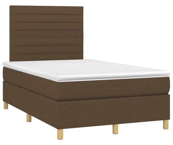 Box spring postel s matrací tmavě hnědá 120x200 cm textil 3142404
