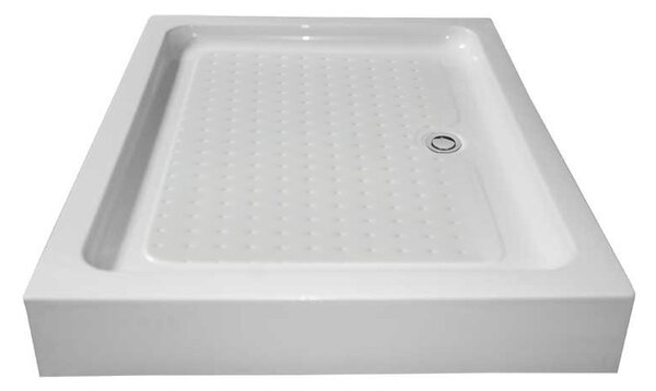 BPS-koupelny Obdélníkový sprchový kout KZ12B BL 100x80 černý/transparent + vanička SXL03C WH bílá