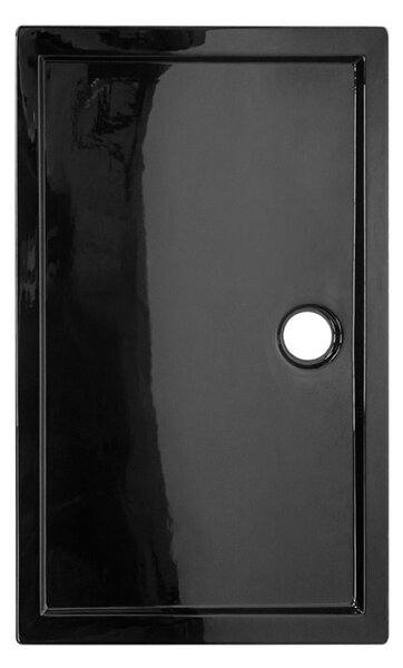 BPS-koupelny Obdélníkový sprchový kout KZ203C 120x80 chrom/transparent + vanička ST03C BL černá