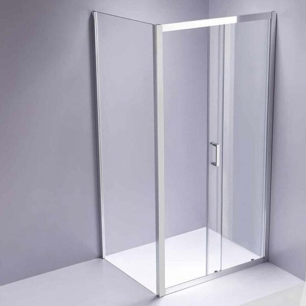 BPS-koupelny Obdélníkový sprchový kout KZ103B 110x80 chrom/transparent + vanička ST03A WH bílá