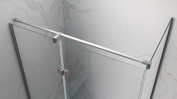 BPS-koupelny Obdélníkový sprchový kout KZ02B BL 100x80 chrom/transparent + vanička ST03A černá