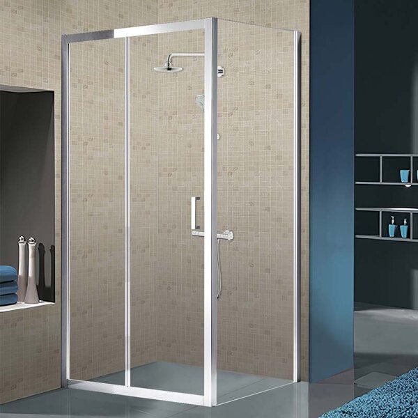 BPS-koupelny Obdélníkový sprchový kout KZ103B 110x80 chrom/transparent + vanička ST03A WH bílá