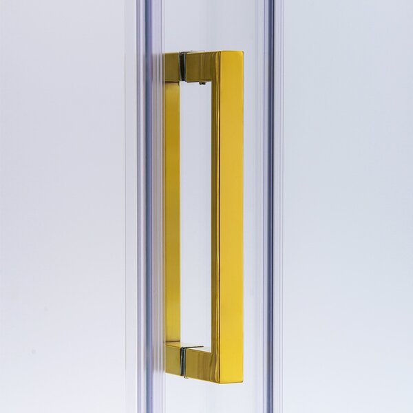 BPS-koupelny Obdélníkový sprchový kout KZ203B GL 110x80 zlatý/transparent - bez vaničky