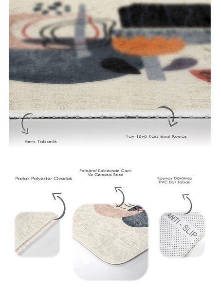 Béžové sametové koupelnové předložky v sadě 2 ks 60x100 cm – Mila Home