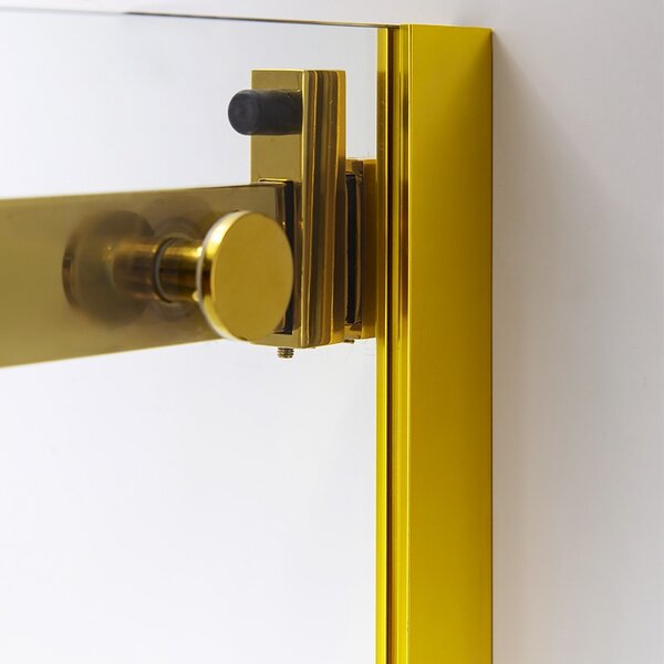 BPS-koupelny Obdélníkový sprchový kout KZ203B GL 110x80 zlatý/transparent - bez vaničky