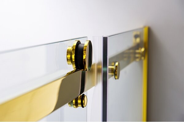 BPS-koupelny Obdélníkový sprchový kout KZ203A GL 100x80 zlatá/transparent - bez vaničky