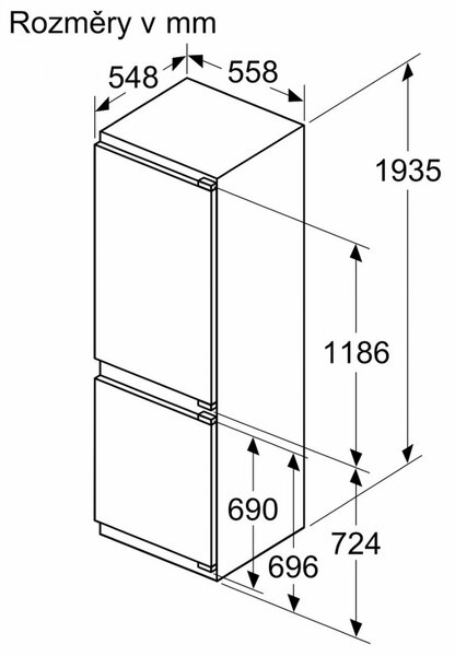 Vestavná chladnička Bosch KIN96VFD0 (D)