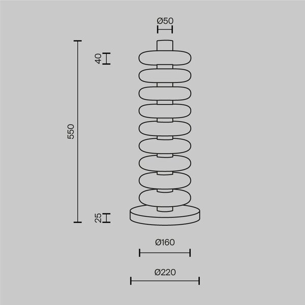 Stojací lampa Nuvem 3000K 19W MOD497FL-L19BRK - MAYTONI