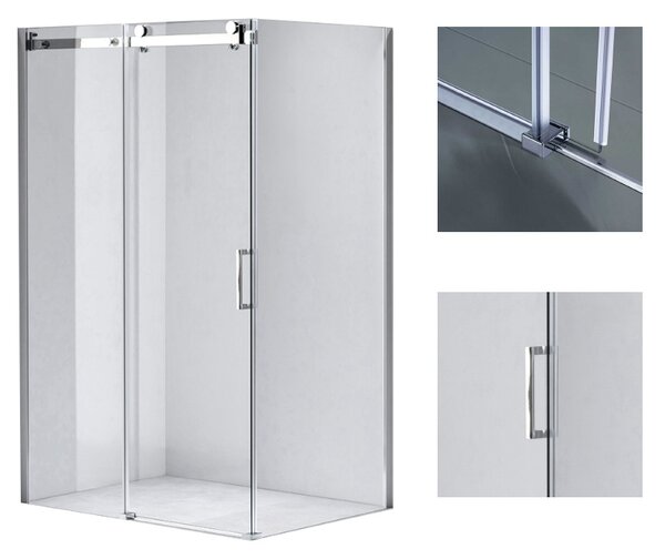 BPS-koupelny Obdélníkový sprchový kout ZES KZ203B 110x80 chrom/transparent - bez vaničky