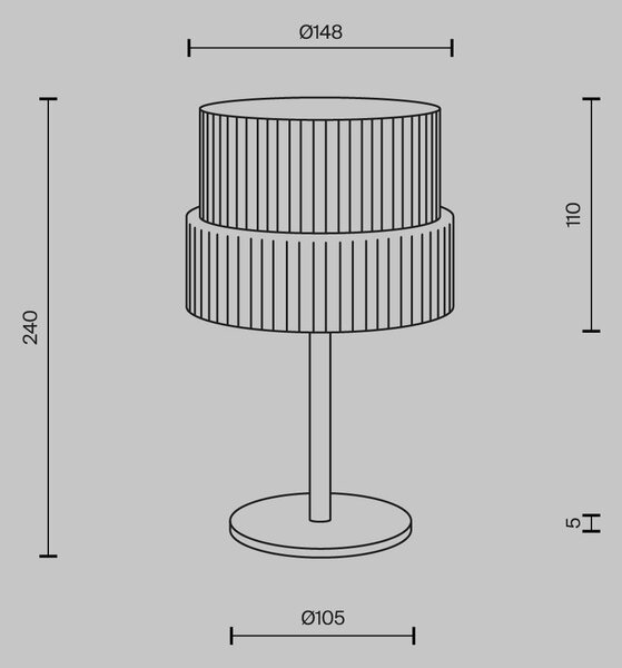 Stolní lampa Scala 3000K 12W MOD496TL-L12BZK - MAYTONI