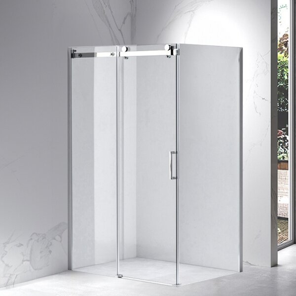 BPS-koupelny Obdélníkový sprchový kout KZ203C 120x80 chrom/transparent + vanička ST03C BL černá