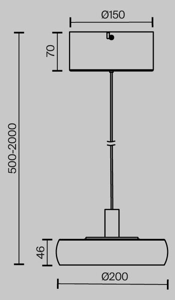 Závěsné svítidlo Float 3000K 13W MOD498PL-L13BK - MAYTONI
