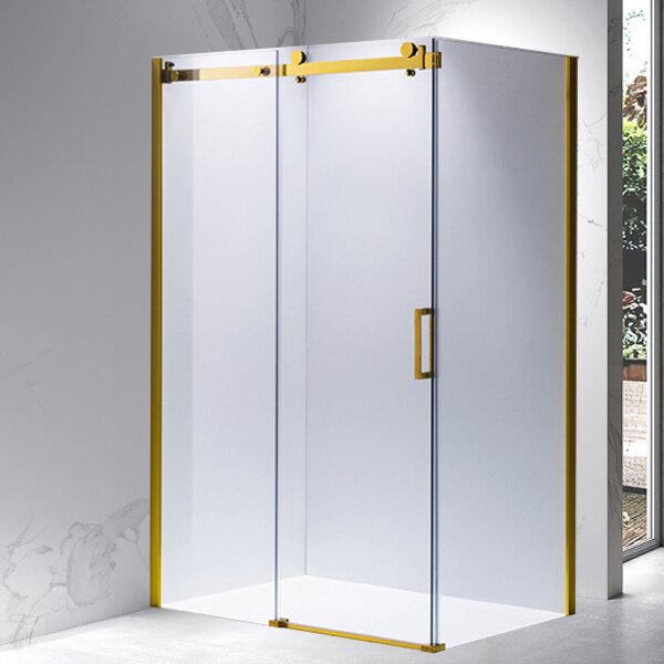 BPS-koupelny Obdélníkový sprchový kout KZ202C GL 120x90 zlatý/transparent - bez vaničky