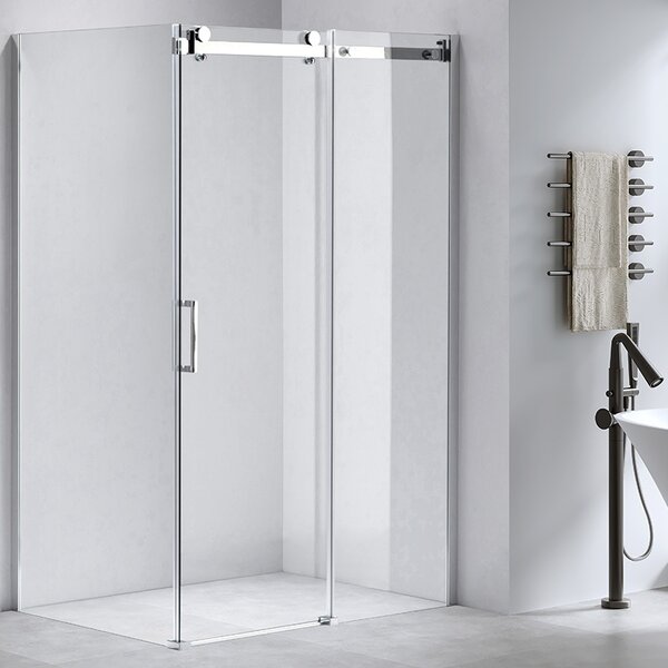BPS-koupelny Obdélníkový sprchový kout KZ202C 120x90 chrom/transparent + vanička SXL04C BL černá