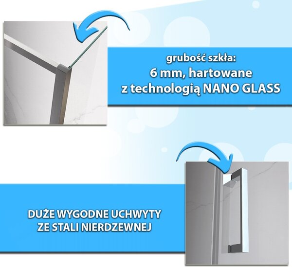 BPS-koupelny Obdélníkový sprchový kout KZ06C BL 110x80 černá/transparent - bez vaničky