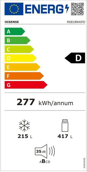 Americká lednice HISENSE RS818N4IFD (D)