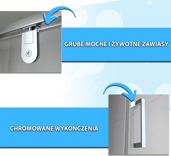 BPS-koupelny Obdélníkový sprchový kout KZ06C BL 110x80 černá/transparent - bez vaničky