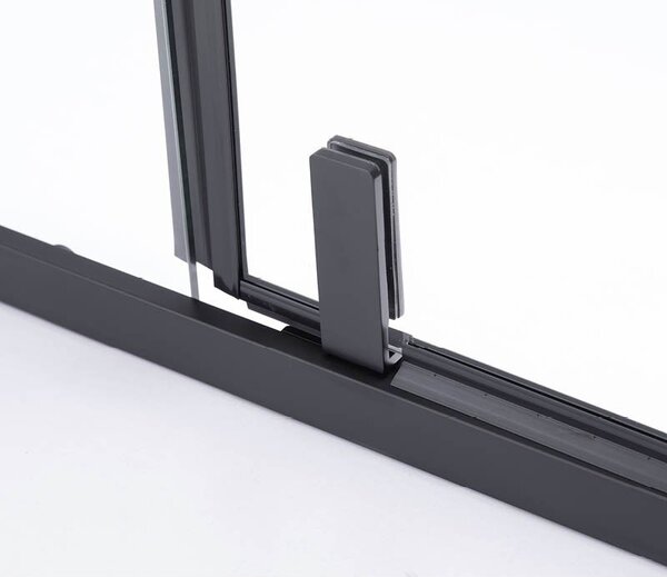 BPS-koupelny Čtvercový sprchový kout BS11B 90x90 černá/transparent + vanička RIKO 90 černá