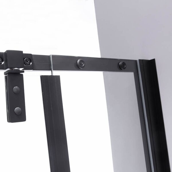 BPS-koupelny Čtvercový sprchový kout BS11B 90x90 černá/transparent + vanička RIKO 90 černá
