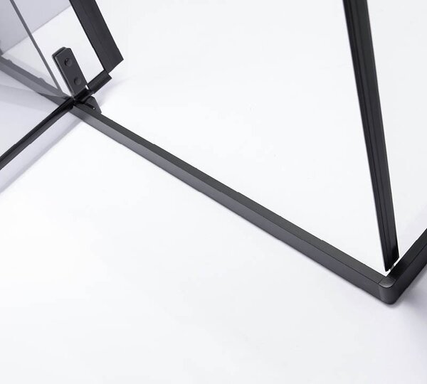 BPS-koupelny Čtvercový sprchový kout BS11B 90x90 černá/transparent + vanička RIKO 90 černá