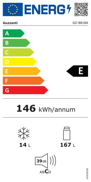 Vestavná chladnička Guzzanti GZ 8818A (E)