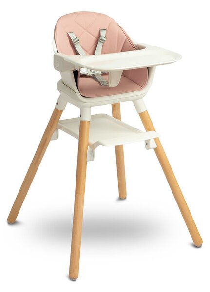 Caretero Dětská jídelní židlička Bravo růžová