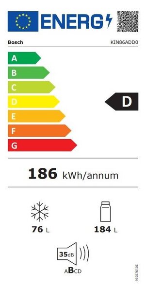 Vestavná chladnička Bosch KIN86ADD0 (D)