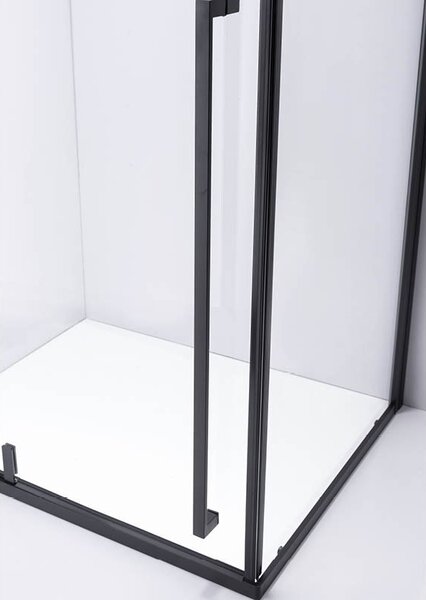 BPS-koupelny Obdélníkový sprchový kout BS16AS 100x90 černá/transparent - bez vaničky