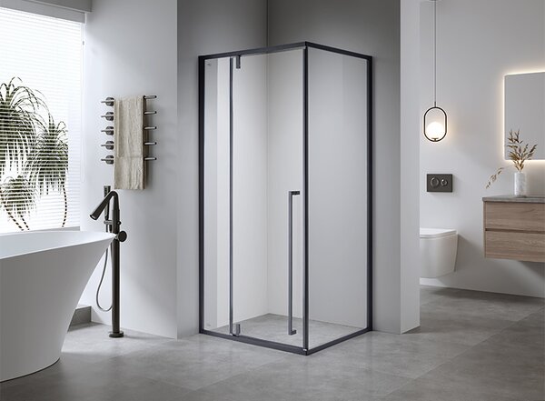 BPS-koupelny Obdélníkový sprchový kout BS16AS 100x90 černá/transparent - bez vaničky